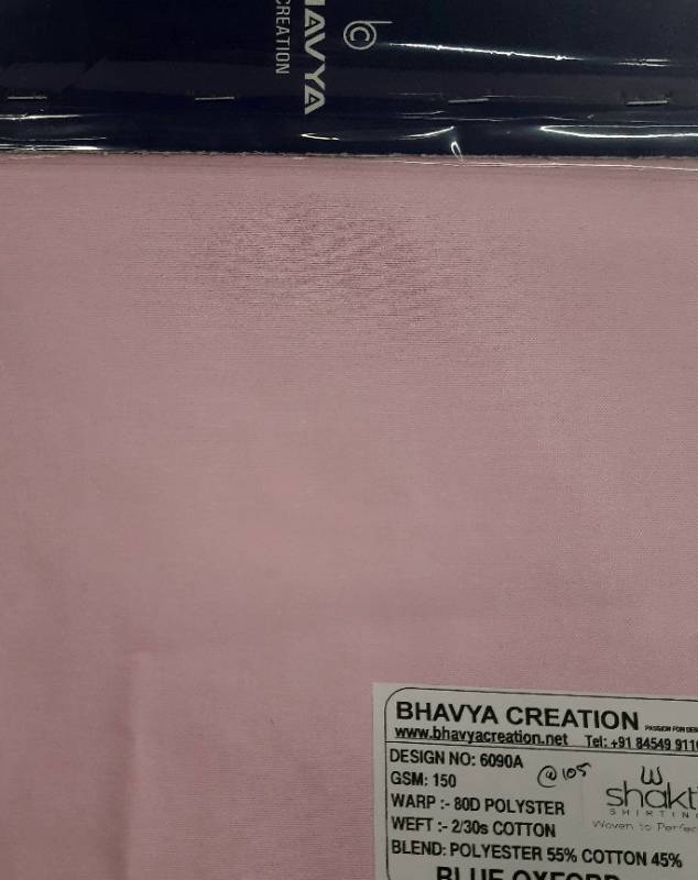 FB39- Poly Cotton , Oxford Weave, Solid Dyed Fabric