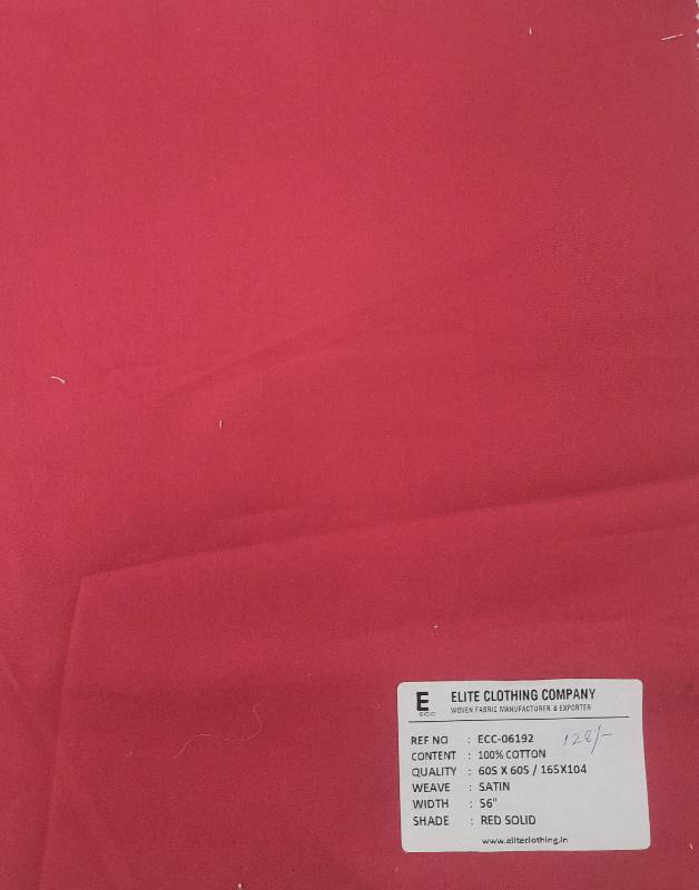 FB09- 100%Cotton,  Satin Weave, Solid