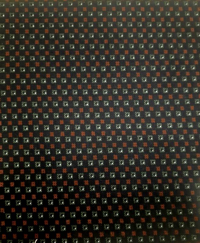 FB33- Poly Cotton, Plain Weave, Navy Printed Fabric