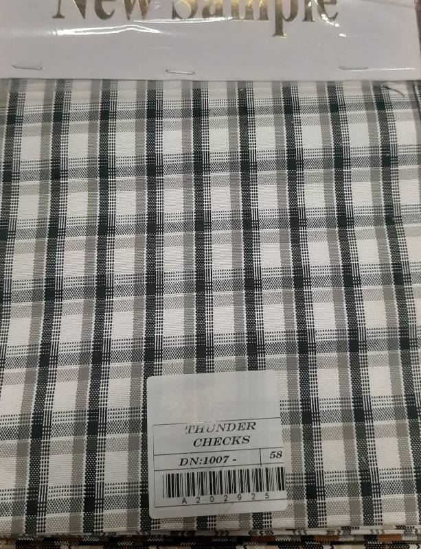 FB69-100% Poly, Yarndyed Checks, Dobby Weave, Quality- Thunders Checks