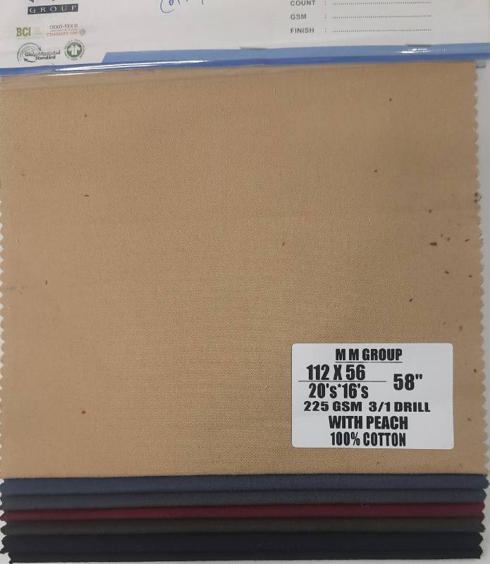FB18-100% Cotton Drill with Peach