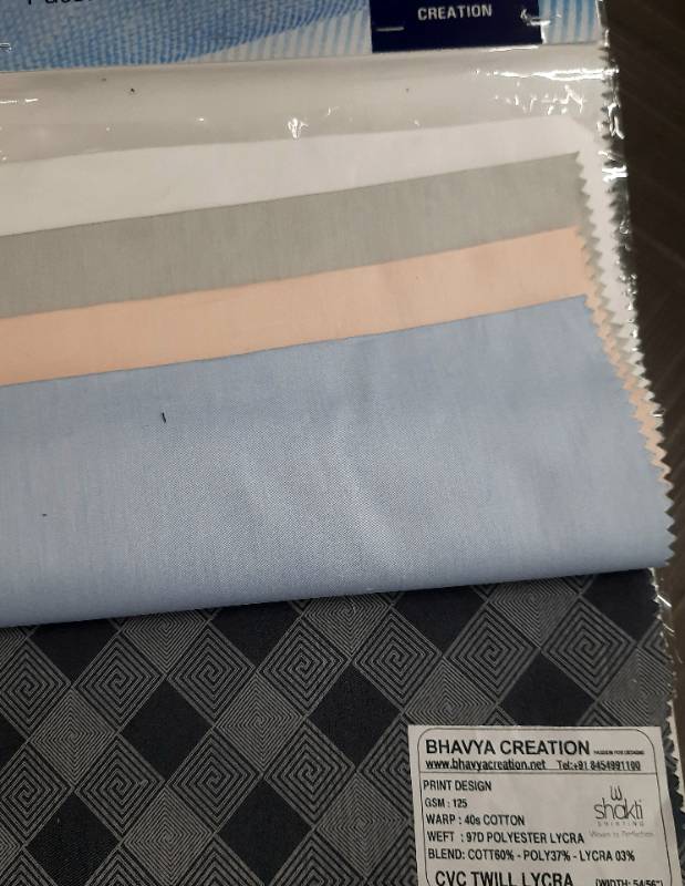 FB46- Cotton-Poly-Spandex , Twill Weave, Solid Fabric