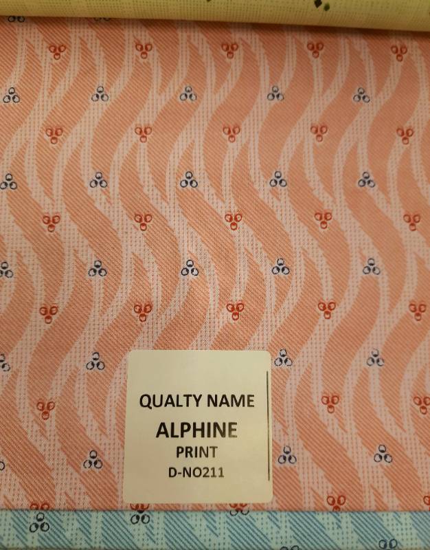 FB135- 100% Polyester, Plain Weave, Printed Fabric. Quality- Alphine
