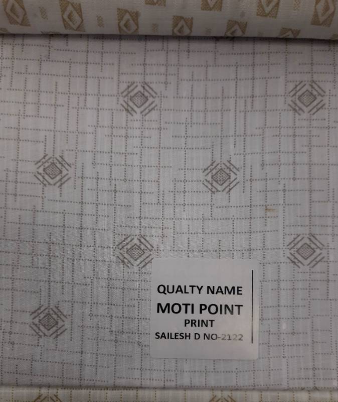 FB126- 100% Polyester, Plain Weave, Printed Fabric. Quality- Moti Point Print