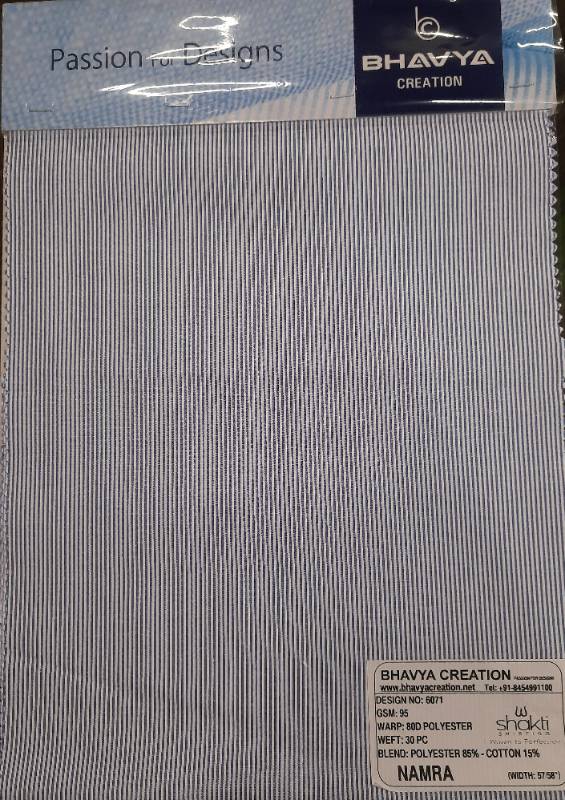 FB52-Poly Cotton, Plain Weave, Striped Yarndyed Fabric