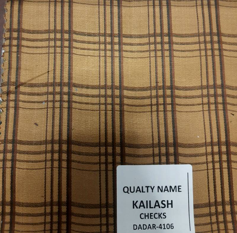 FB81- 100% Polyester, Dobby Weave, Yarndyed Checks, Quality-Kailash Checks