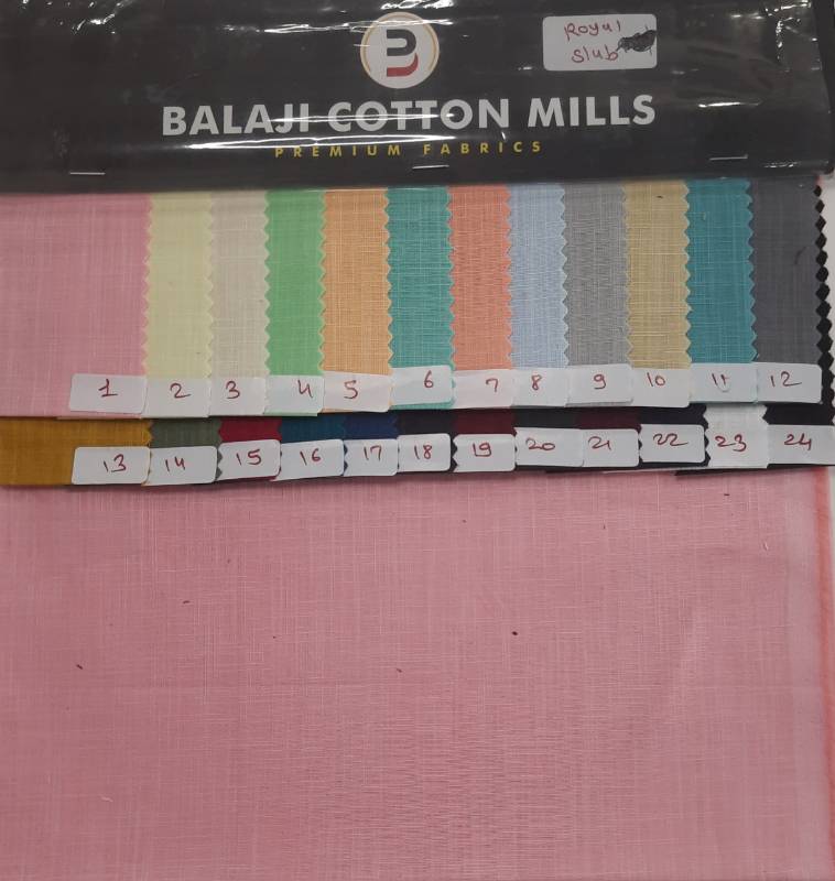 FB89- 100% Cotton, Plain Weave, Solid Dyed, Quality-Royal Slub