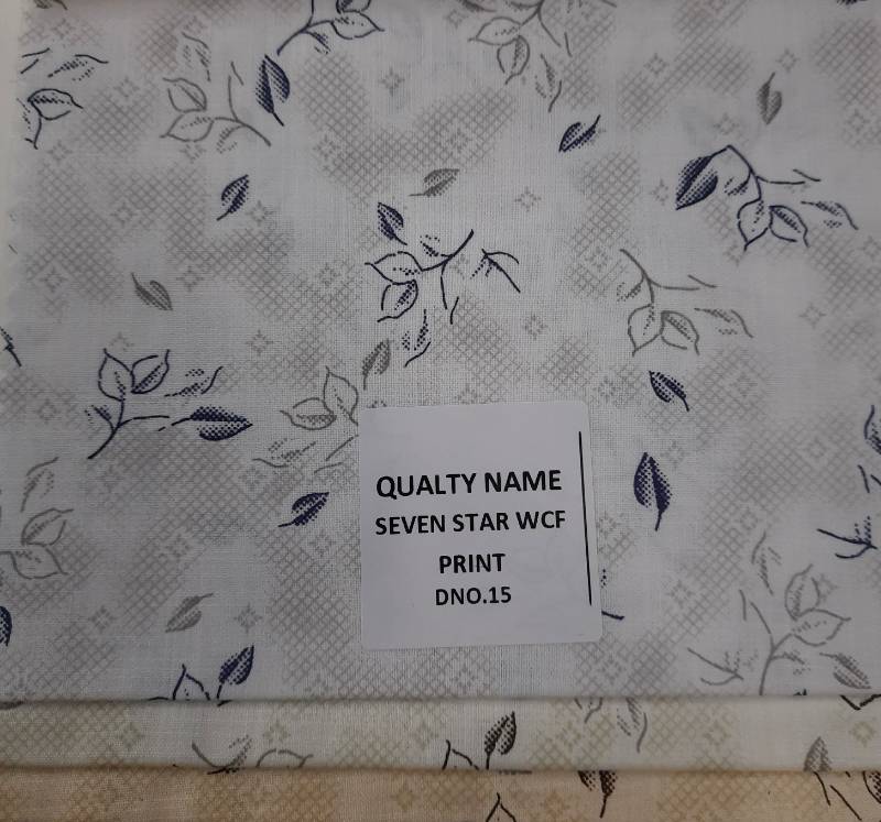 FB102- 100% Polyester, Plain Weave, Printed Fabric. Quality- Seven Star WCF
