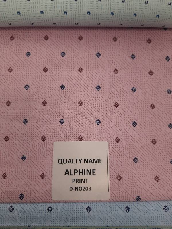 FB135- 100% Polyester, Plain Weave, Printed Fabric. Quality- Alphine