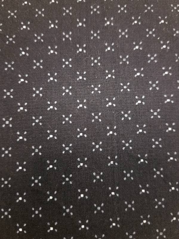 FB32- Poly Cotton, Plain Weave, Navy Dotted Printed Fabric