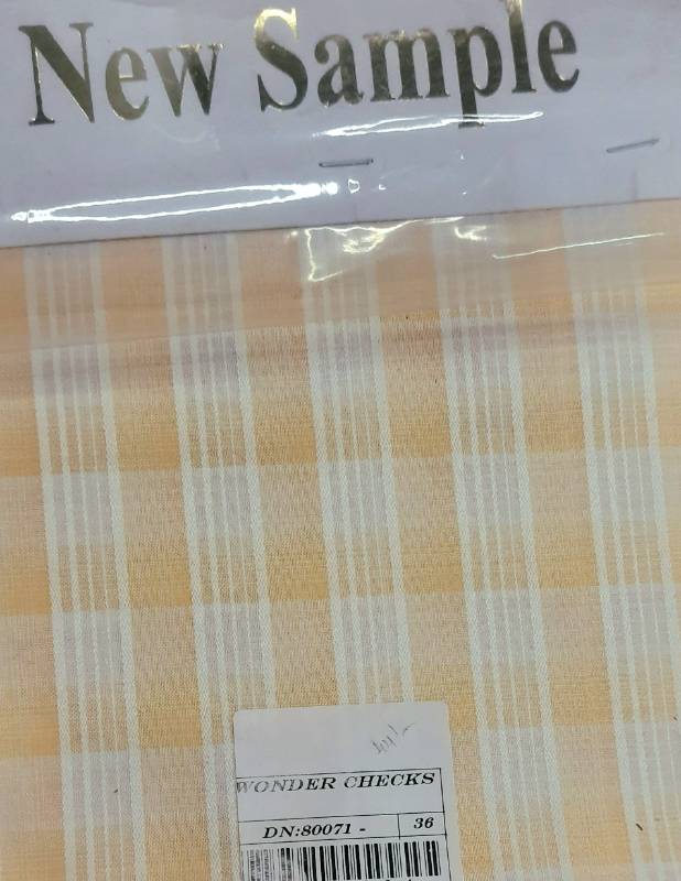 FB76- 100% Polyester, Dobby Weave, Yarndyed Check Fabric. Quality- Wonder Checks