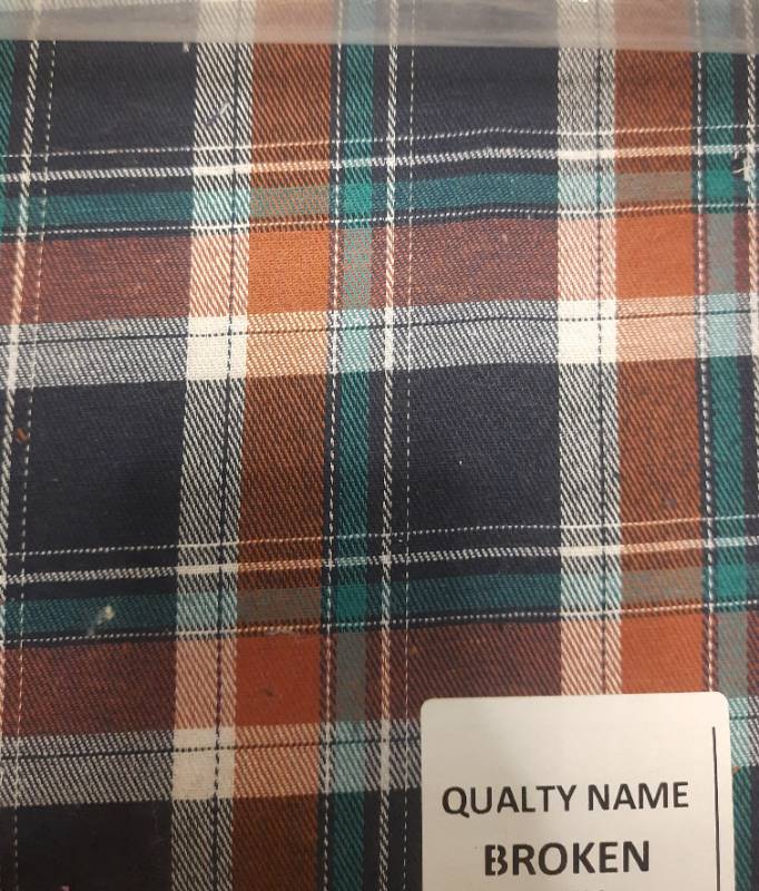 FB73- Poly-Cotton, Yarndyed Checks, Twill Weave Fabric