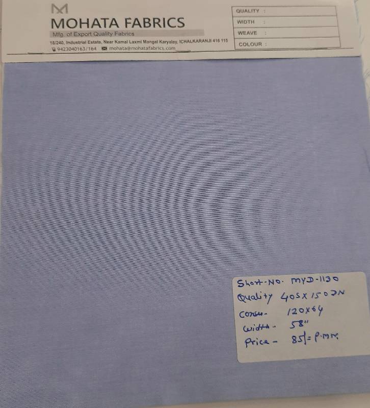 FB30- Poly Cotton, Plain Weave, Solid Fabric