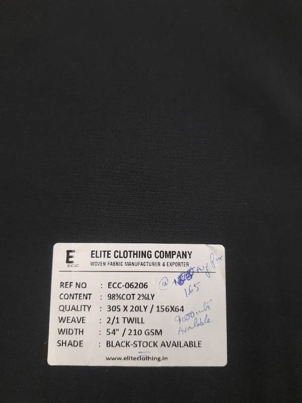 FB38- Cotton Spandex , Twill, Solid Dyed Fabric