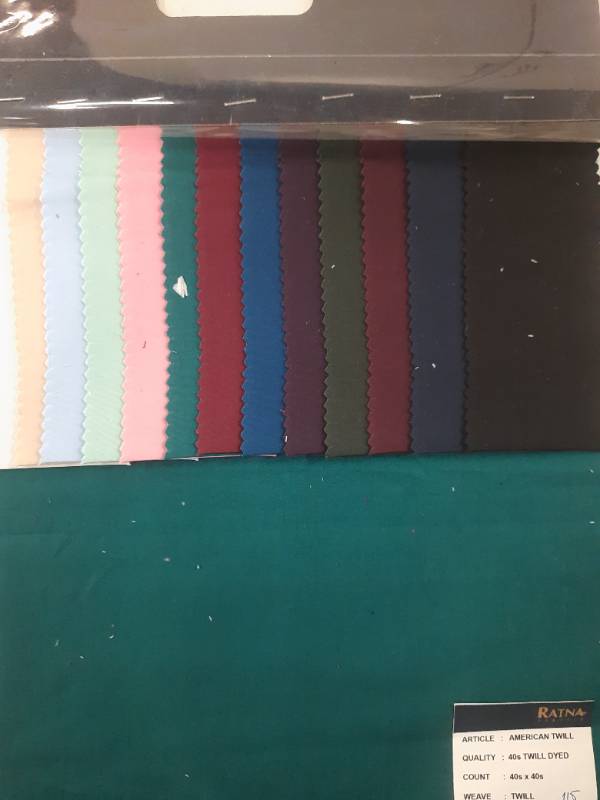 FB01- 100% Cotton Twill, Solid Dyed Fabric