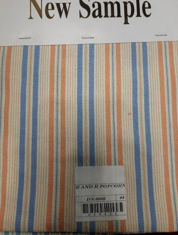 FB77- 100% Polyester, Yarndyed Stripes, Rand Popcorn Fabric