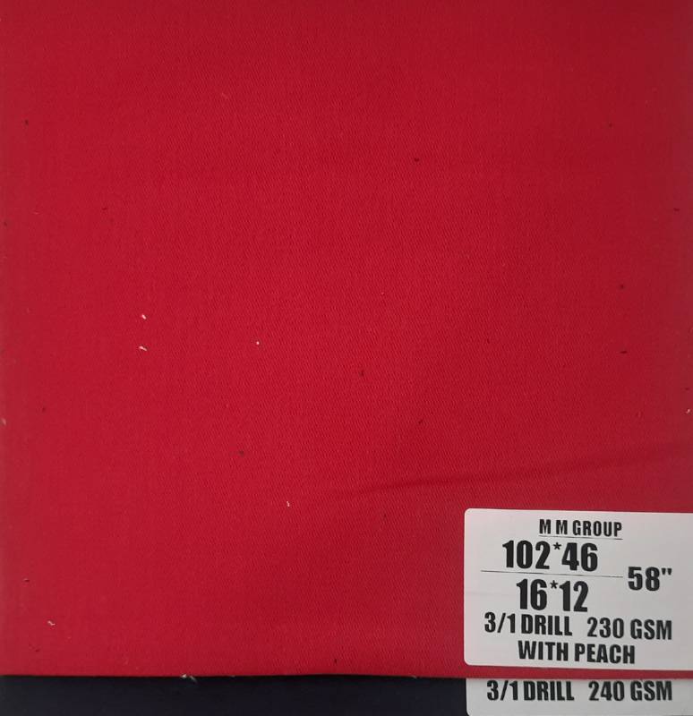 FB19-100% Cotton Drill with Peach