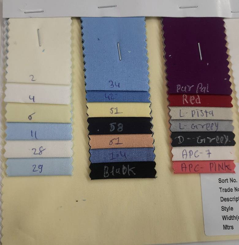 FB48- Poly-Cotton , Plain Weave, Solid Fabric
