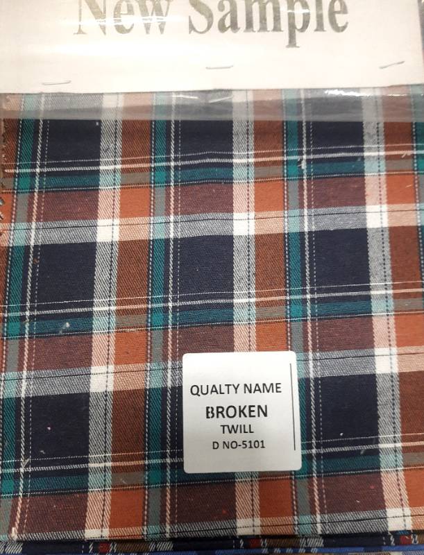 FB73- Poly-Cotton, Yarndyed Checks, Twill Weave Fabric