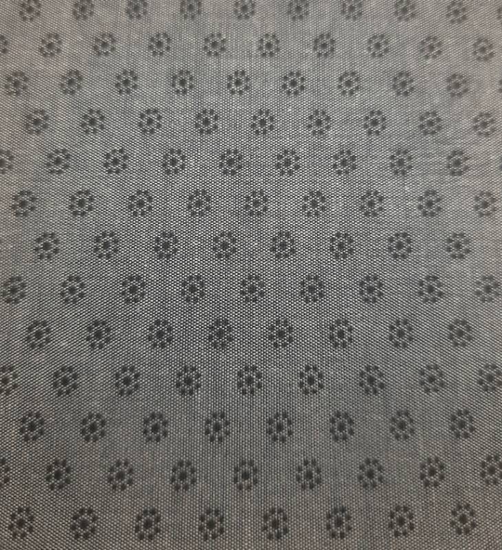FB35- Poly Cotton, Plain Weave, Grey Printed Fabric