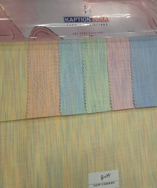 FB60-100% Poly, Yarndyed Multi-colour Fabric, Plain Weave. Quality- New Checks
