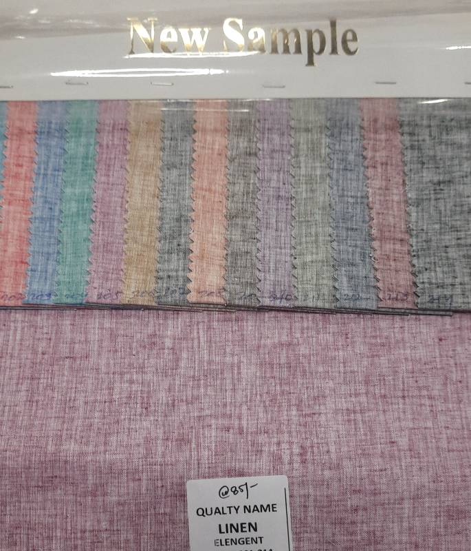 FB63-100% Poly, Yarndyed Linen Look Fabric, Plain Weave. Quality- Linen Elengent