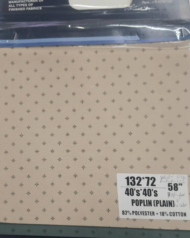 FB37- Poly Cotton , Plain, Printed Fabric