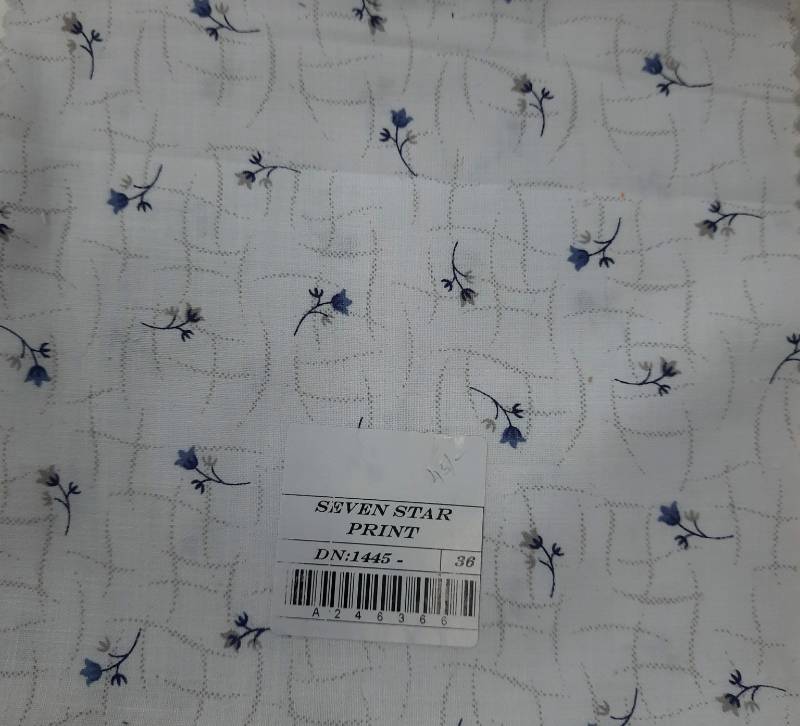 FB120- 100% Polyester, Plain Weave, Printed Fabric. Quality- Seven Star Print