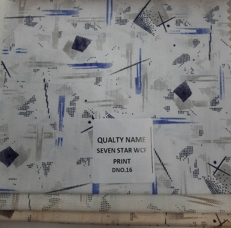 FB102- 100% Polyester, Plain Weave, Printed Fabric. Quality- Seven Star WCF
