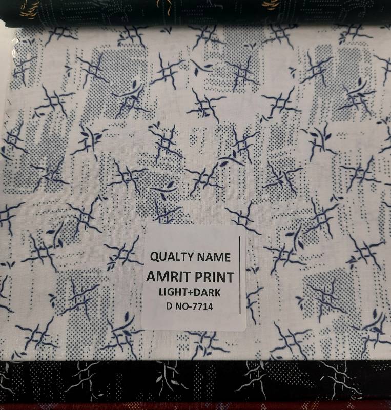 FB112- 100% Polyester, Plain Weave, Printed Fabric. Quality-  Amrit Print