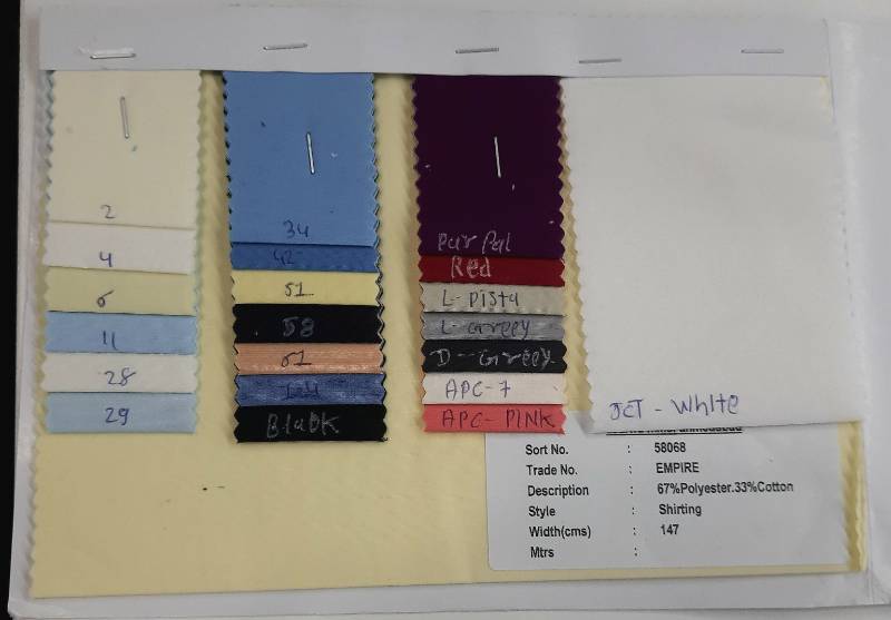 FB48- Poly-Cotton , Plain Weave, Solid Fabric
