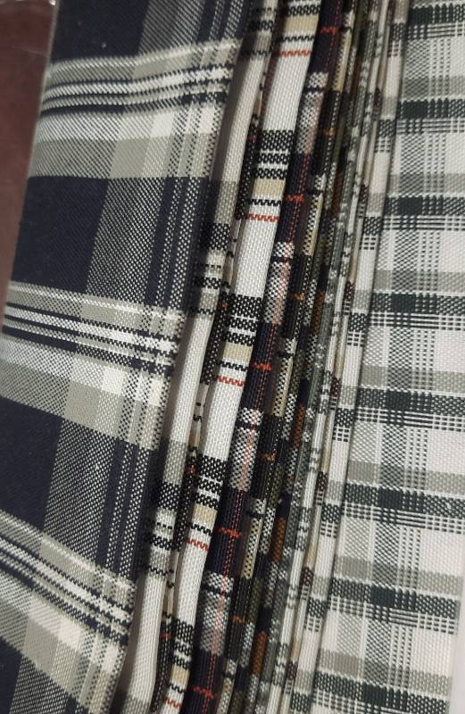 FB69-100% Poly, Yarndyed Checks, Dobby Weave, Quality- Thunders Checks