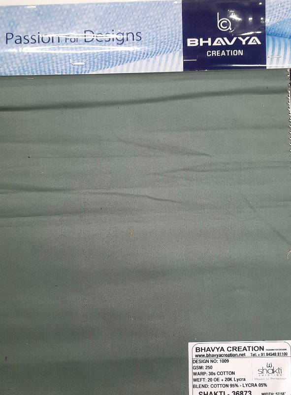 FB50- Cotton-Spandex, Plain Weave, Solid Dyed Fabric.