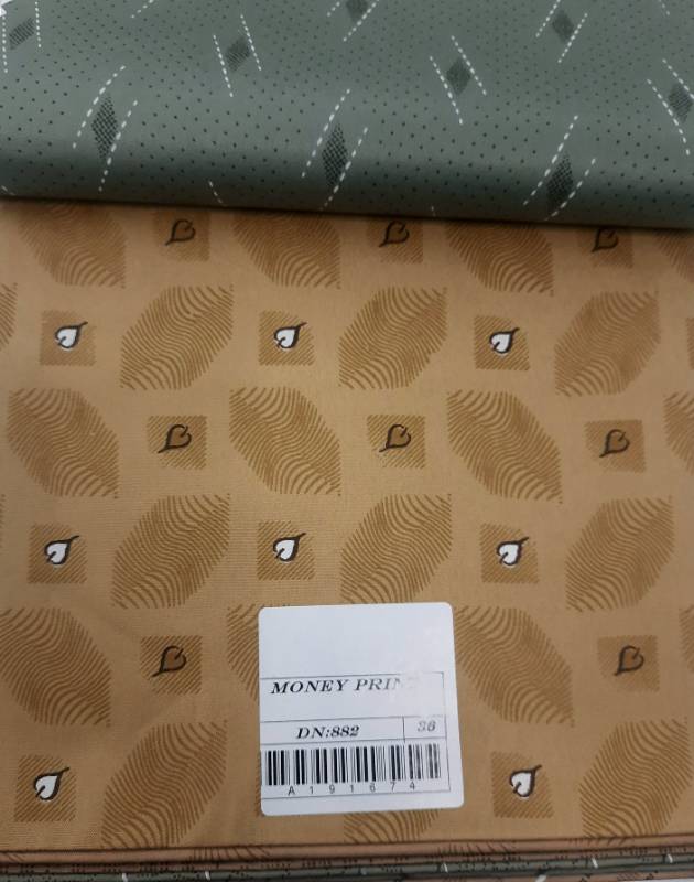 FB103- 100% Polyester, Plain Weave, Printed Fabric. Quality- Money Print