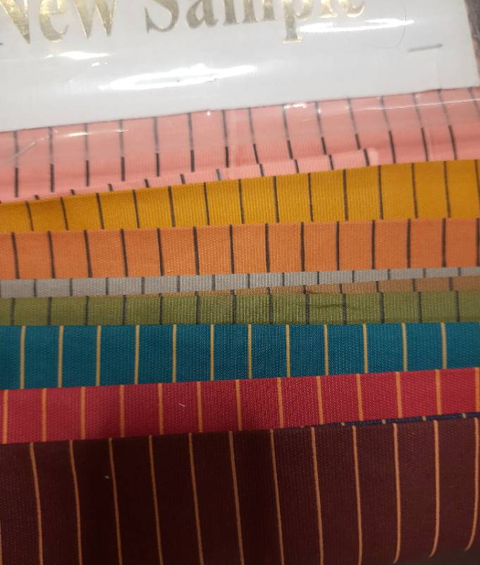 FB74- 100% Polyester, Plain Weave, Solid Dyed, Printed Striped Fabric