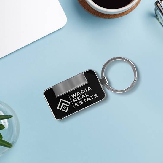 Rectangular Metal Keychains