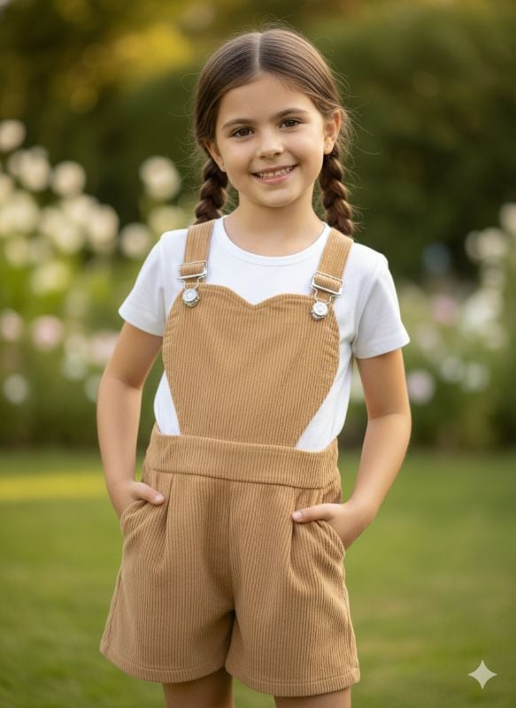 Overall Corazón -Color Camell