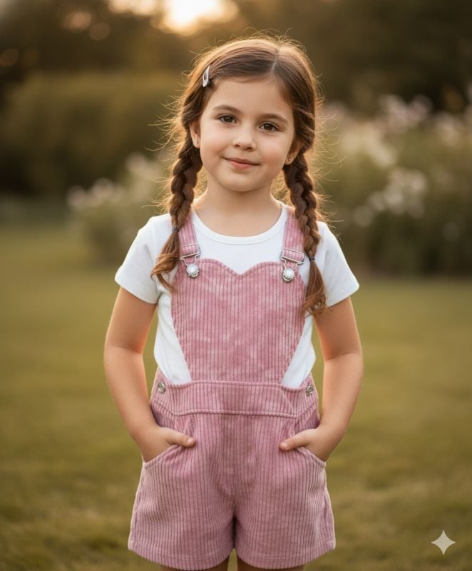 Overall Corazón - Palo Rosa TieDye