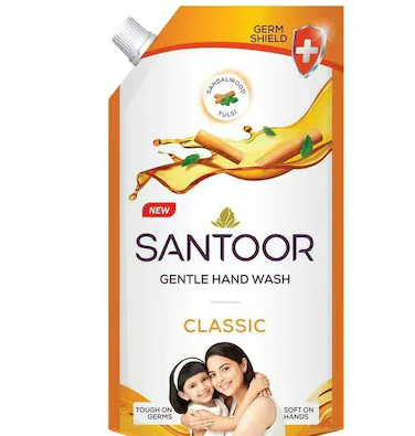 SANTOOR HAND WASH POUCH 650ML
