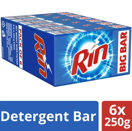 RIN DETERGENT BAR 250GM X 6PIC