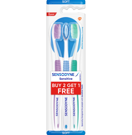 SENSODYNE SOFT 3PC SET BRUSH