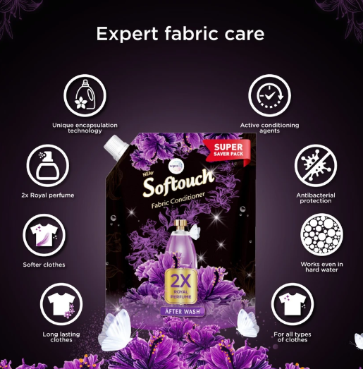 WIPRO SOFTOUCH 2X ROYAL PERFUME 210ML 1+1