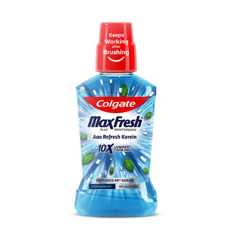 COLGATE MAXFRESH PEPPERMINT MOUTHWASH 250ML