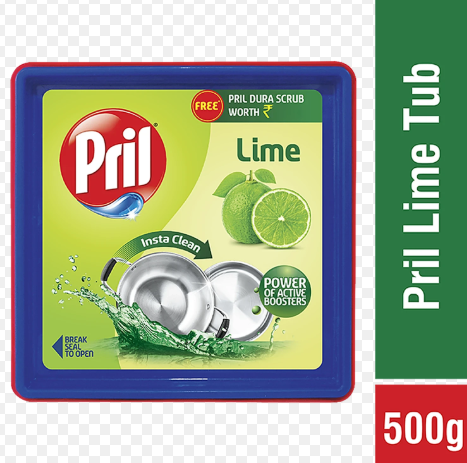 PRIL LIME DISH WASH BAR TUB 500G