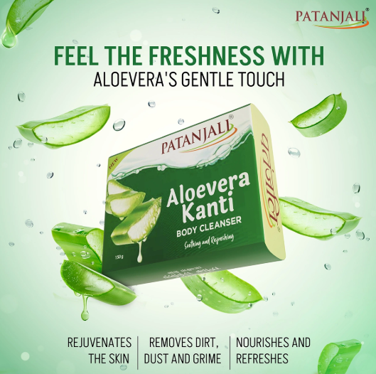 PATANJALI ALOEVERA KANTI SOAP 3NX150G