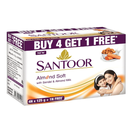 SANTOOR SANDAL&ALMOND MILK 4NX125G
