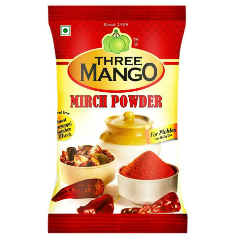 THREE MANGO CHILLI POWDER 500G