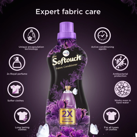 WIPRO SOFTOUCH 2XROYAL PERFUME 800ML+400ML
