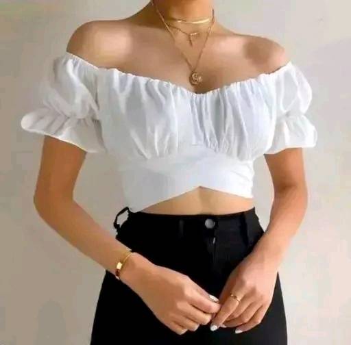 Half Shoulder Women Crop Top & Tunics, 10