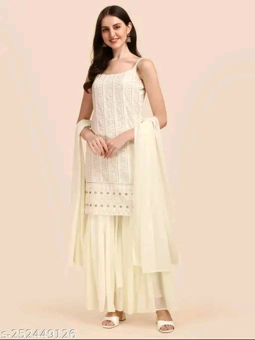 Partywear Kurti & Dupatta and Bottomwear Set, 15